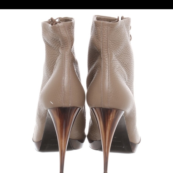 Burberry Leather Taupe Ankle Boots - Picture 2 of 8